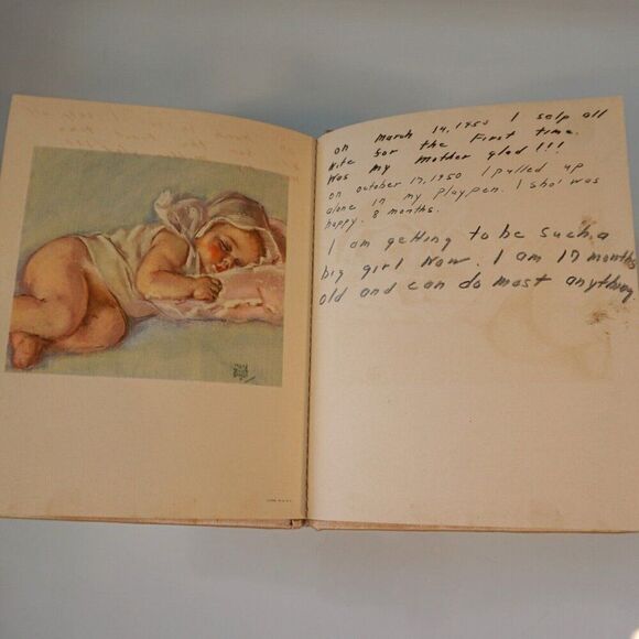 1941 Baby's Story Book USED Memory Scrapbook Illustrated by Maud Tousey Fangel - Picture 9 of 9